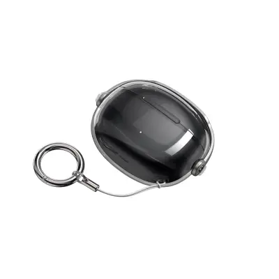 Zaštitna futrola kompatibilna s Edifier Comfo Clip Bluetooth slušalicama - prozirna, prijenosna i otporna na udarce Prozirna+Crna