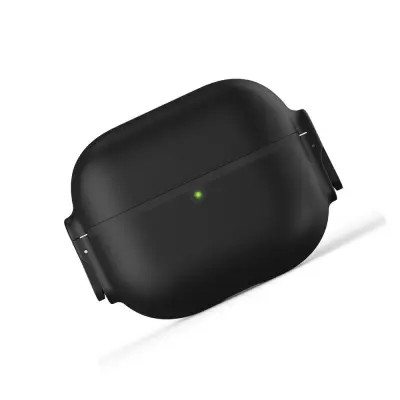 Zaštitna silikonska futrola kompatibilna s AirPods Pro 2 - otporna na udarce i prašinu Crna