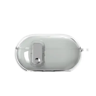 TPU zaštitna futrola kompatibilna s Beats Solo Buds - Prozirna meka futrola s galvaniziranim gumbom Prozirna bijela