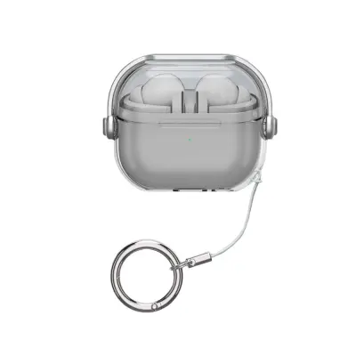 Prozirna zaštitna futrola kompatibilna sa Samsung Galaxy Buds3/3 Pro Bluetooth slušalicama Prozirna+Crna