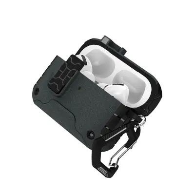 Zaštitna futrola kompatibilna s AirPods 4 - TPU+PC, magnetska, podrška za bežično punjenje Siva