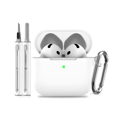 Silikonska futrola za AirPods s kompletom za čišćenje Bijela