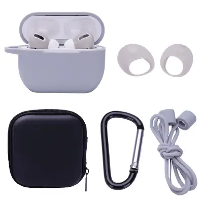Zaštitni set za bežične Bluetooth slušalice AirPods Pro Siva
