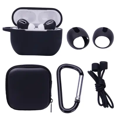 Zaštitni set za bežične Bluetooth slušalice AirPods Pro Crna