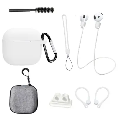 Set futrola u osam bijelih komada za AirPods 4. generacije Bijela