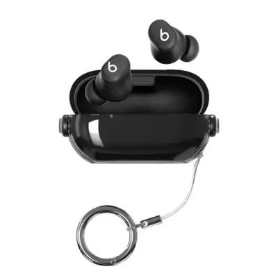 Zaštitna futrola kompatibilna s Beats Solo Buds - Prozirna PC TPU futrola s bravom Prozirna+Crna