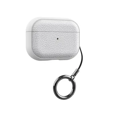 Kožna tekstura TPU zaštitna futrola kompatibilna s AirPods 4 - otporna na udarce i prašinu Bijela