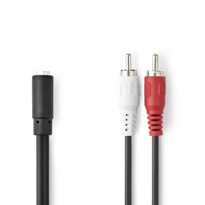 RCA 2 na 3,5 mm ženski audio adapter kabel 20 cm