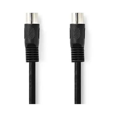 5-pin DIN audio kabel, muško-muško, 1 m, nikliran, stabilna veza
