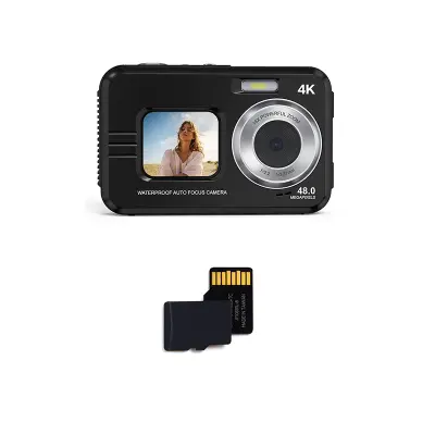 WDC901 4K vodootporni digitalni fotoaparat s 32GTF karticom Crna