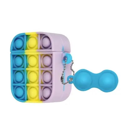 Maska Airpods Bubble Pop Silikon 2-dijelni dizajn Višebojna