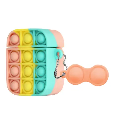 Maska Airpods 2-dijelni dizajn Silikon Bubble Pop Višebojna