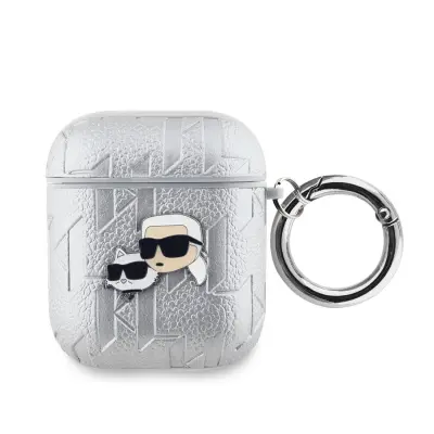 Maska za AirPods 1/2 s reljefnim motivom Karl i Choupette