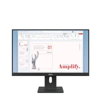 Monitor 23.8" LENOVO ThinkVision E24-40, 64BAMAT1EU, IPS Full HD, 100Hz, 4ms, VGA, HDMI, DisplayPort, Zvučnici, Pivot