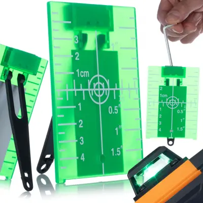 Shield Za Lasersku Nivelaciju PLATE – Precizna, Magnetna | Dimenzije 10x7cm, Zelena
