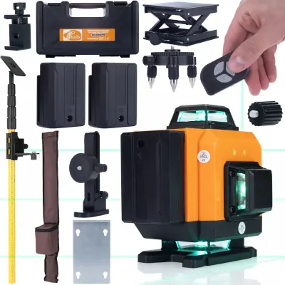 Orange Tiger ROT16L Laserski Nivelir – 16 Linija, IP54, 360° | Samonivelirajući, Stalak 400 Cm