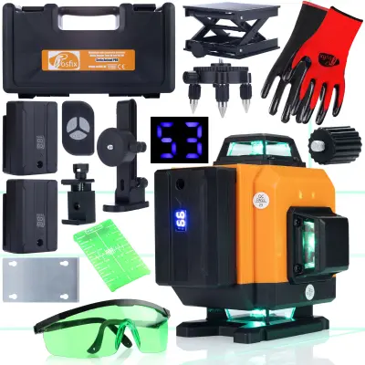 Orange Tiger ROT16L Laserski Nivelir – 16 Linija | Samonivelirajući, IP54, 360°x4, 25 M, 3500 mAh