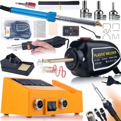 Set Lemilica 2u1 Narančasta Husky OH660 + Heftalica RSC100W + Lemilica Plava Lark 80W – 660W | Elektronika, Plastika