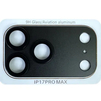 Matte Metal Armor Integrated Explosion-Proof Camera Lens Protector compatible with iPhone 17 Air Crna