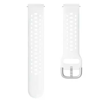 Silikonska narukvica za sat kompatibilna s Amazfit Active 2, zamjenska narukvica širine 20 mm Bijela