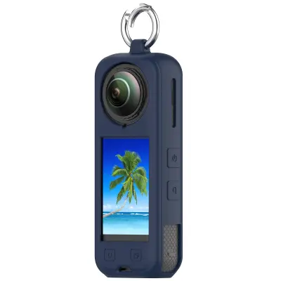 Insta360 X5 Silikonska futrola: Potpuna zaštita i poklopac objektiva Plava