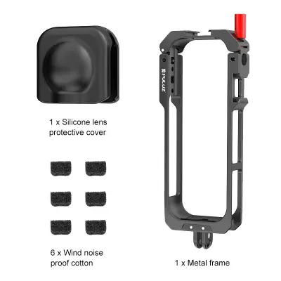 Insta360 X5 Kavez od aluminijske legure Zaštitni okvir Crna