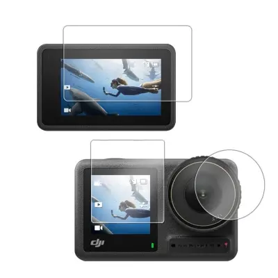 Komplet zaštitnika zaslona kompatibilan s DJI Action 5 Pro [Prednji + Stražnji + Leća] AR Enhanced Proziran