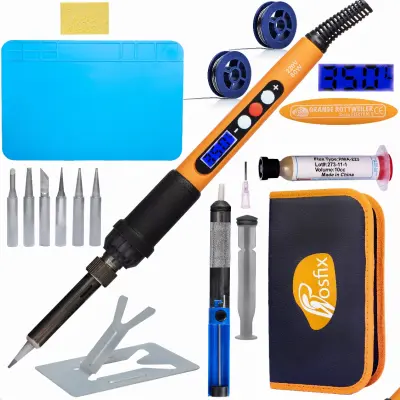 Set Preciznih Alata Za Lemljenje Orange Rottweiler 16u1 – 60W LCD | 180-500°C, 6 VRHova