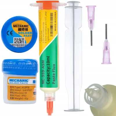 Set Za Lemljenje NC-559-ASM + XGSP50 – Flux And Paste 42g | 183°C, Sn63/Pb37