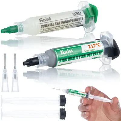 Set Lemilica Flux 338 – Visoka Kvaliteta, Preciznost | Kositar 217°C, 2x Tlačak, 2x Igla