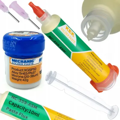 Flux NC-559-ASM Fluks + Lemna XG-50 Pasta 35g – Preciznost i Kvaliteta | No-Clean, Sn63/Pb37