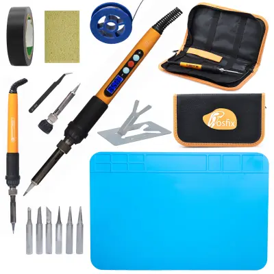 Set Alata Za Lemljenje 17-u-1 – Lemilica OR60W PE7 | Silikonska Podnica 200x300mm, Kositar 0,8mm, ESD-15 Pinceta