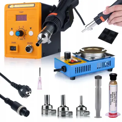 Set Lemilica Vrućeg Zraka 858D – 700 W, 3 Mlina, Lončić od 160 W | Temperatura 100-500 °C