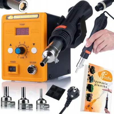 Stacija Lemilica Hot-Air 858D – 700W, 3 Mlaznice, Spojiva | Temp. 100-500°C