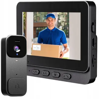 Set baterija. LCD video interfon s kamerom, videofonom i IR-om 4,5€ł
