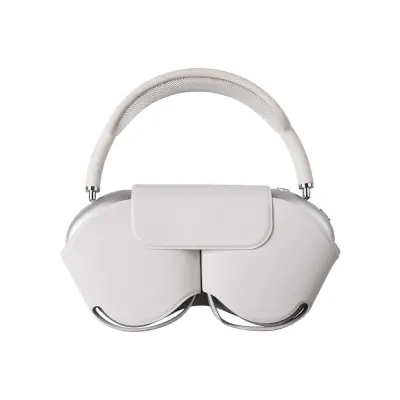 Magnetska silikonska zaštitna futrola za AirPods Max slušalice - Srebrna Srebrna
