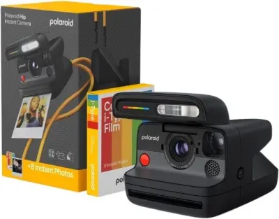 Fotoaparat POLAROID Flip, crna boja + Color Film Bundle (8 fotografija), instant kamera set