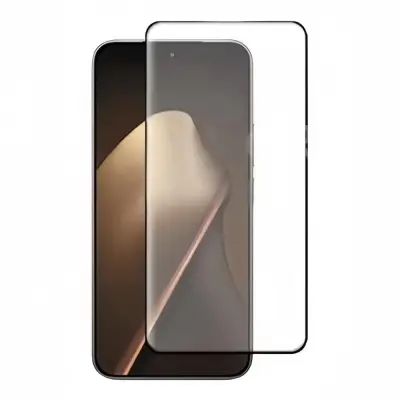 Elektroplatirani zaštitnik zaslona od kaljenog stakla sa svilenim sitotiskom od visokog aluminija s HD crnim obrubom kompatibilan s Xiaomi 13T Prozira