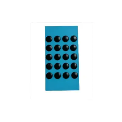 Zamjenske nožice za miša kompatibilne s GPW2 Logitech G102 - Poboljšano klizanje, verzija Ice, zaobljeni rub 6 mm crne točkice (20 kom/list) Crna