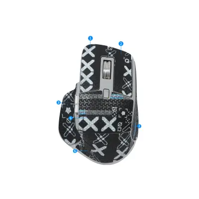 Naljepnice za miša s poboljšanim gripom za Logitech MX Master 3S Crna