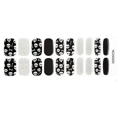 Glow in the Dark Semi Cured Gel Nail Strips Halloween Nail Art Višebojno