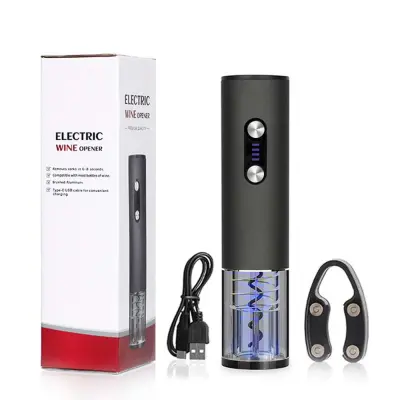 Električni otvarač za vino: automatski, USB punjiv i prijenosni vadičep Srebrna