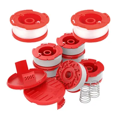 Set Kalemova za Trimer - 8 Kalemova, 2 Poklopca, 2 Opruge - Kompatibilno s Craftsman Trimerom Crvena