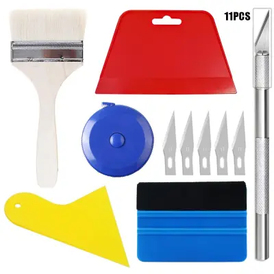 11 Pcs Car Wrapping Tools Kit - Vinyl Wrap Application, Window Tinting, and Film Installation Višebojno