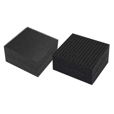 Crna četvrtasta samoljepljiva traka s kukom i omčom 50x50 mm - 20 pari Crna