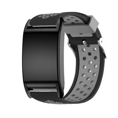 Crna i siva silikonska zamjenska narukvica kompatibilna s WHOOP 5.0/4.0 Fitness Trackerom Crna i siva