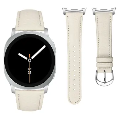 Kompatibilna narukvica od prave kože za Samsung Galaxy Watch8/Classic s teksturiranim uzorkom ličija smeđe boje, vrhunska narukvica od kože prve klase