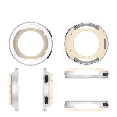 Metalna zaštitna futrola za Compatible with Amazfit Active 2R Round Sapphire Edition pametni sat Srebrna