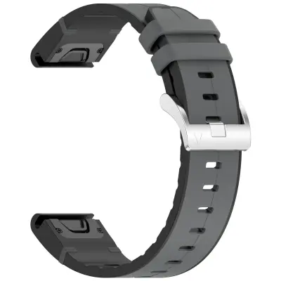 Kompatibilan s Garmin Fenix serijom, narukvica od silikonske kože Siva