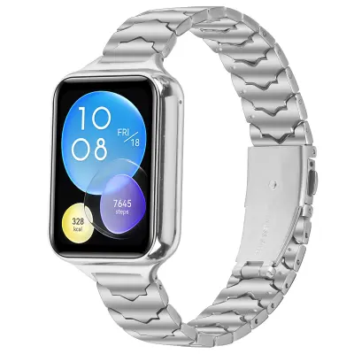 Batman Style Stainless Steel Watch Strap compatible with Xiaomi 8/9 Pro & Redmi Watch 4/5 Srebrna